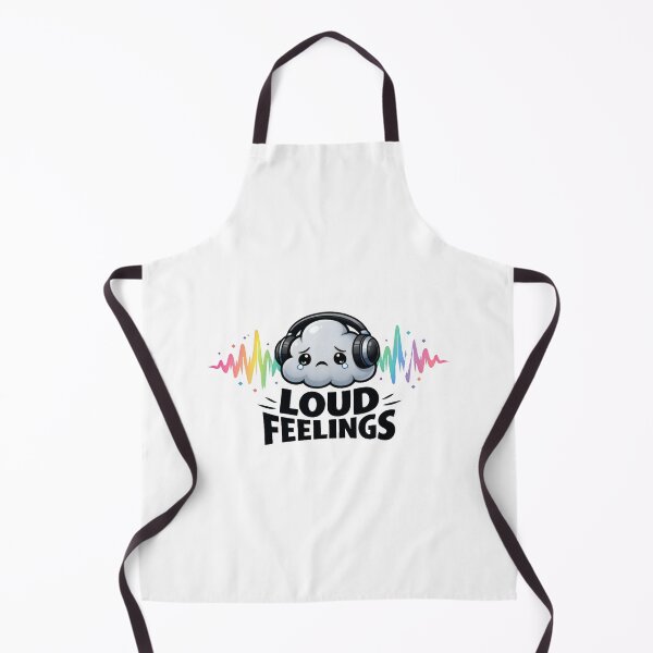 Item preview, Loud Feelings Crying Cloud Music Headphones designed and sold by AbanoubStore.