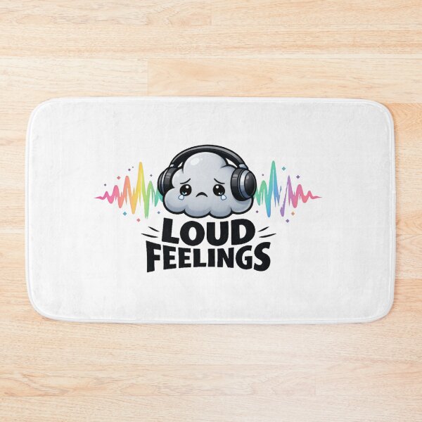 Item preview, Loud Feelings Crying Cloud Music Headphones designed and sold by AbanoubStore.