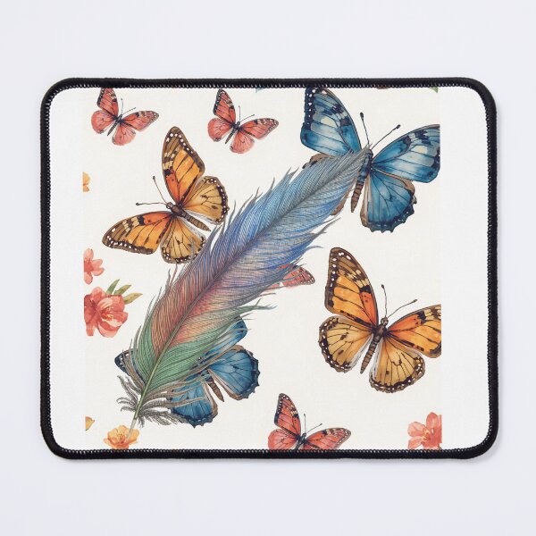 Item preview, Colorful butterflies and a bird's feather designed and sold by Julitasells.