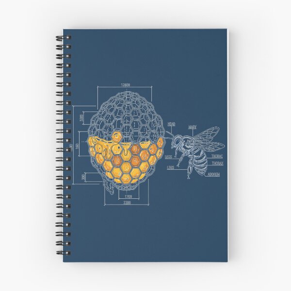 Item preview, Honeycomb Architecture Technical Blueprint Illustration designed and sold by MarVan-Prints.