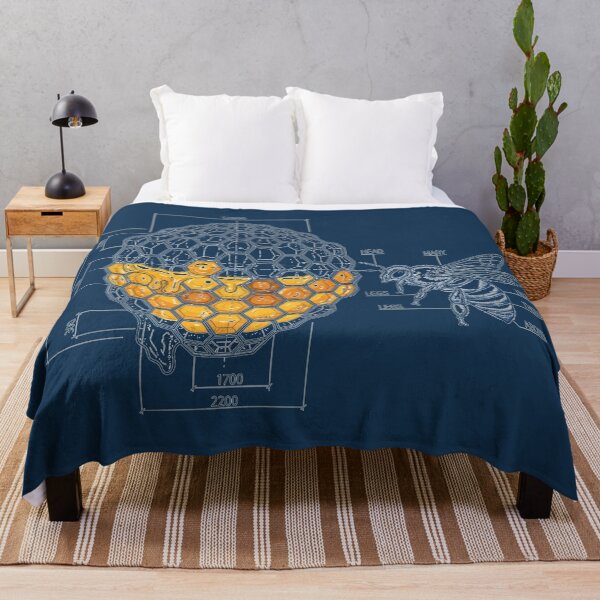 Item preview, Honeycomb Architecture Technical Blueprint Illustration designed and sold by MarVan-Prints.