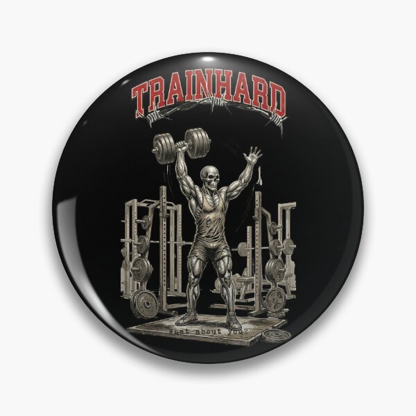 Item preview, TrainHard Skull Dumbbell Press Fitness Artwork designed and sold by TrainHardCo.