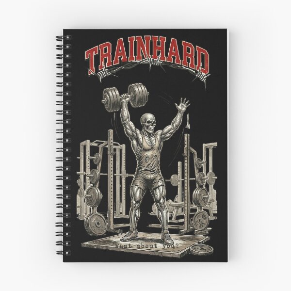 Item preview, TrainHard Skull Dumbbell Press Fitness Artwork designed and sold by TrainHardCo.