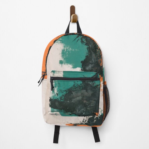 Item preview, Teal & Burnt Orange Abstract No.1 | Textured Gestural Art designed and sold by SlowRegardArt.