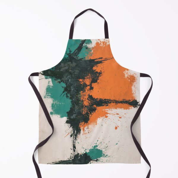 Item preview, Teal & Burnt Orange Abstract No.1 | Textured Gestural Art designed and sold by SlowRegardArt.