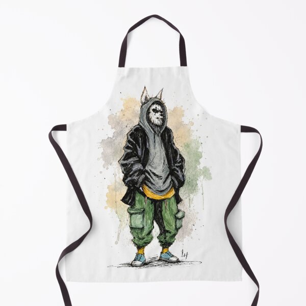Item preview, Urban Wolf — Hand Drawn Watercolor Sketch designed and sold by Lykaon Art.