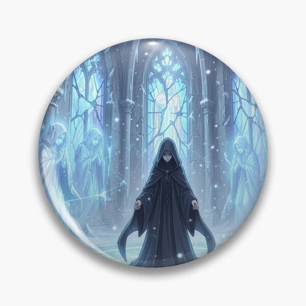 Item preview, Dark Fantasy Sorceress Ice Magic Graphic Art Print designed and sold by tim tal.