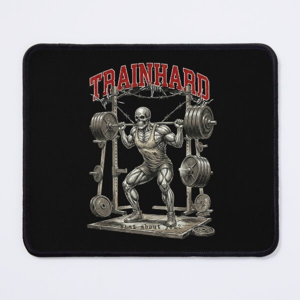 Item preview, TrainHard Heavy Squat Skeleton Gym Design designed and sold by TrainHardCo.