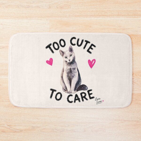 Item preview, TOO CUTE TO CARE | Cat Portrait Design | Funny Retro Pet Aesthetic designed and sold by BlueberrySwan.