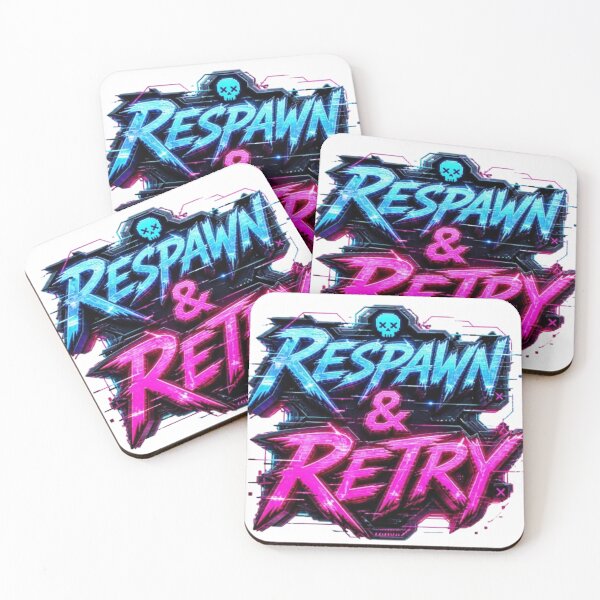 Item preview, Respawn & Retry Cyberpunk Gaming Sticker designed and sold by Stylestickers55.