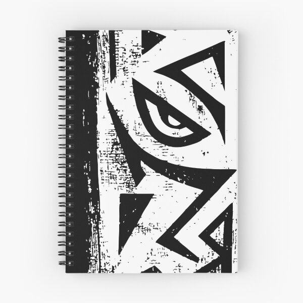 Item preview, White Tribal Animal Eye in Linocut designed and sold by SO-CHAOS.