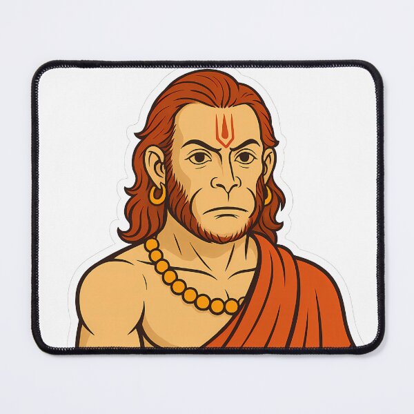 Item preview, Lord Hanuman Graphic Art - Divine Vector Illustration designed and sold by ExploreAura Studio.