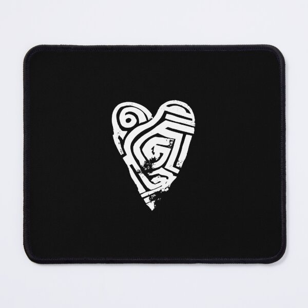 Item preview, Minimalist White Heart of Tribal Spirit in Linocut designed and sold by SO-CHAOS.