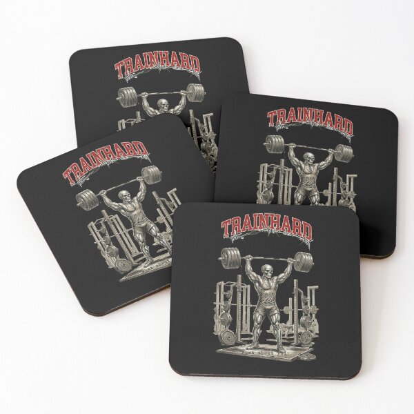 Item preview, TrainHard Skull Overhead Press – Hardcore Gym Warrior Artwork designed and sold by TrainHardCo.