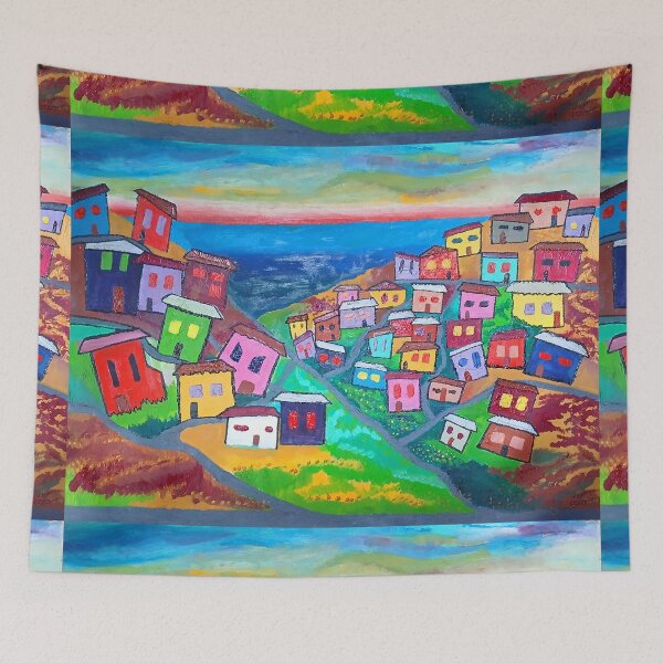 Item preview, View towards the sea and hills of Valparaíso, Chile. designed and sold by GRIDADIS-GRIDART.