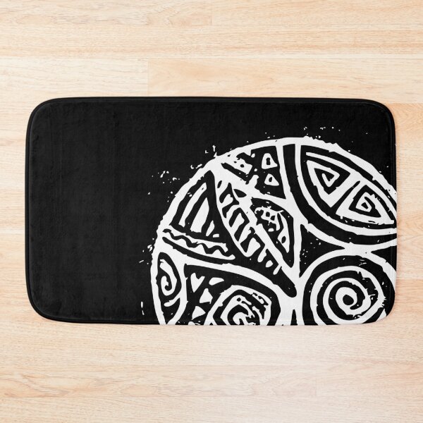 Item preview, Tribal Nature Circle Fruits and Leaves in Linocut designed and sold by SO-CHAOS.
