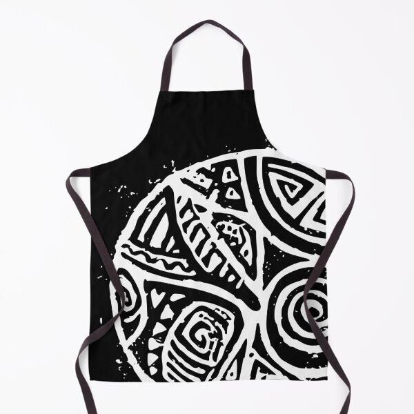 Item preview, Tribal Nature Circle Fruits and Leaves in Linocut designed and sold by SO-CHAOS.