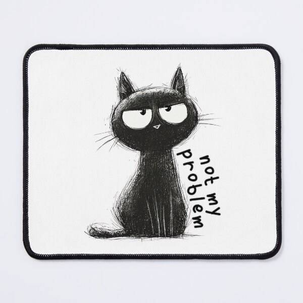 Item preview, Funny Black Cat - Not My Problem designed and sold by TherezaDesign.