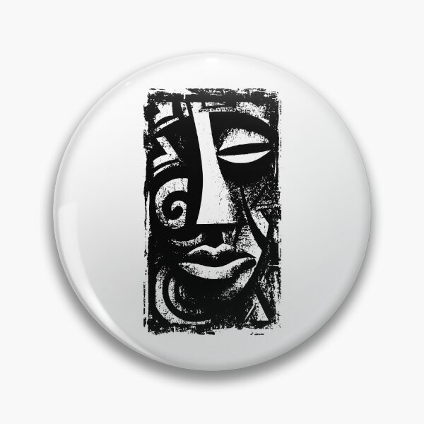 Item preview, Primal Tribal Mask Carved in Linocut designed and sold by SO-CHAOS.
