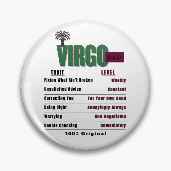 Item preview, Virgo Dad Traits - Humorous Zodiac Father's Day Gift designed and sold by ZenWealthDesign.