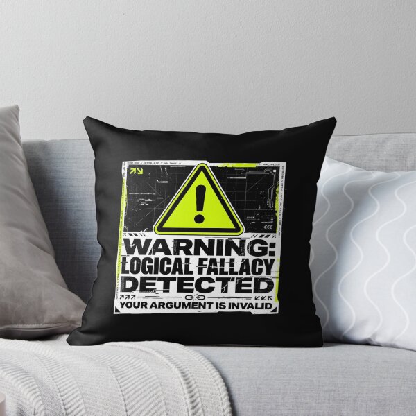Item preview, Logical Fallacy Detected Warning Label Techwear designed and sold by DuckOddity.