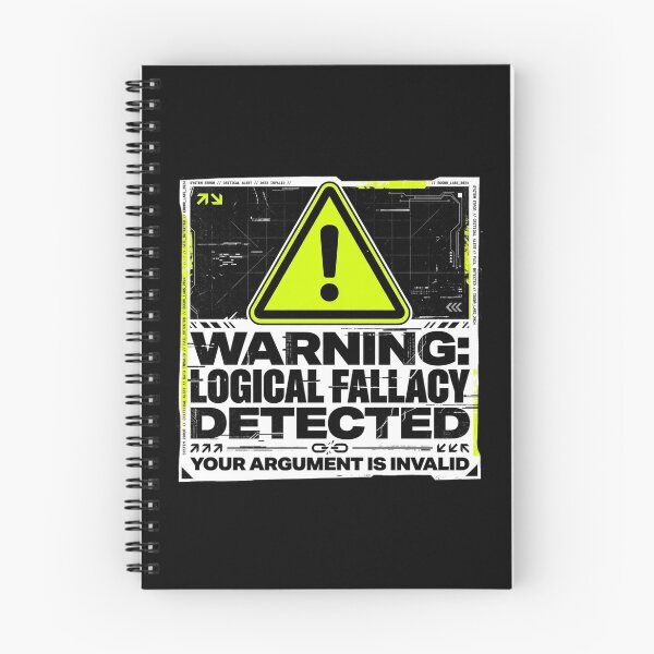 Item preview, Logical Fallacy Detected Warning Label Techwear designed and sold by DuckOddity.
