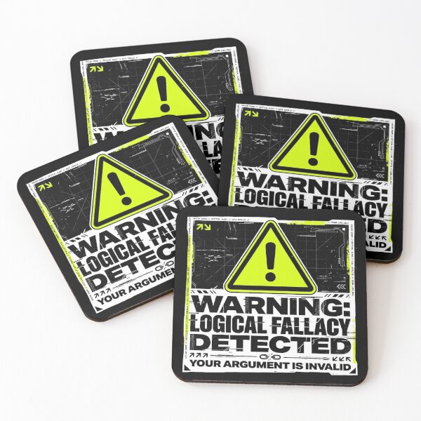Item preview, Logical Fallacy Detected Warning Label Techwear designed and sold by DuckOddity.