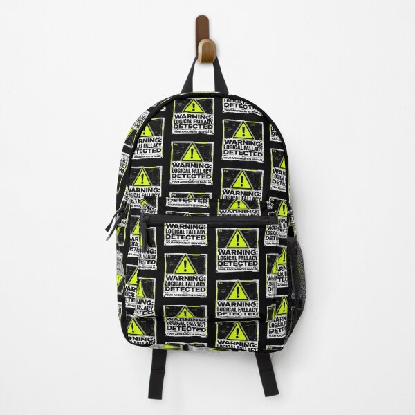 Item preview, Logical Fallacy Detected Warning Label Techwear designed and sold by DuckOddity.