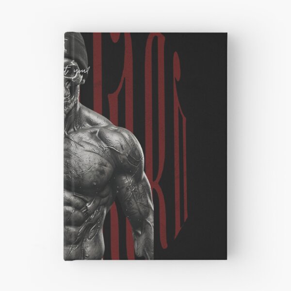 Item preview, TrainHard Dark Skull Warrior – What About You? Fitness Artwork designed and sold by TrainHardCo.