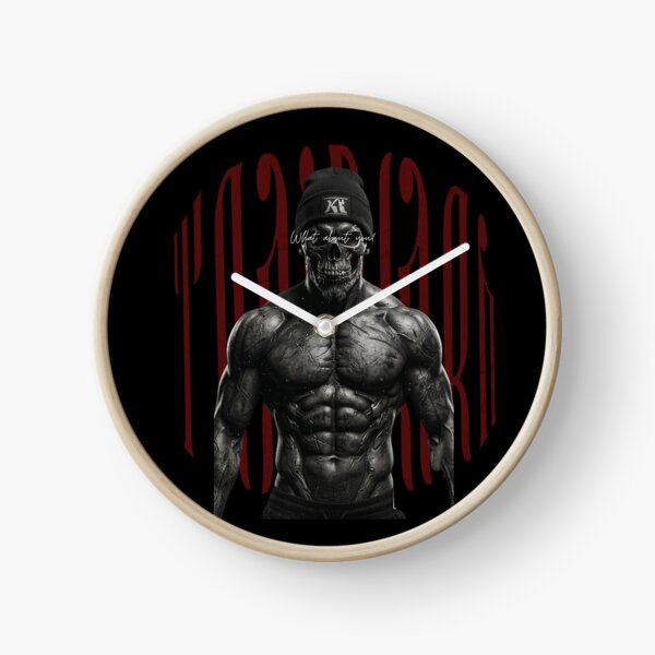 Item preview, TrainHard Dark Skull Warrior – What About You? Fitness Artwork designed and sold by TrainHardCo.