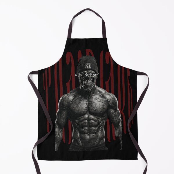 Item preview, TrainHard Dark Skull Warrior – What About You? Fitness Artwork designed and sold by TrainHardCo.