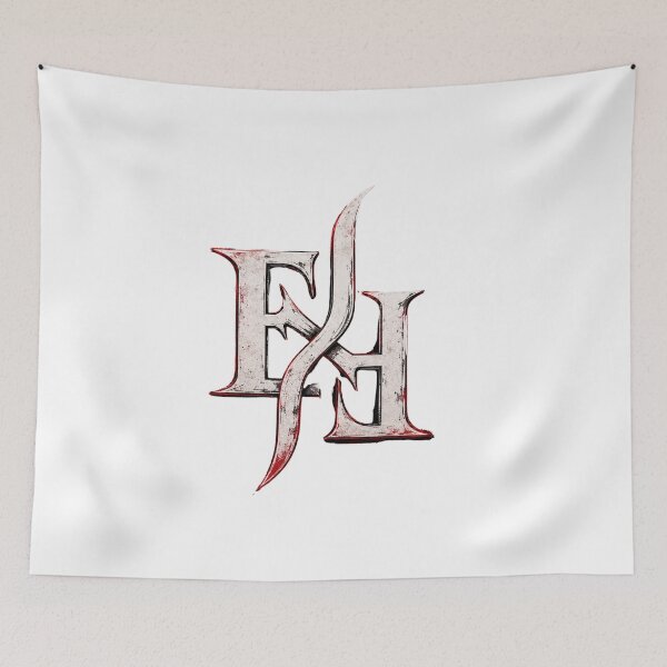 Item preview, Anime Samurai EH Emblem | Japanese Warrior Monogram Cyber Katana Design designed and sold by Joyfulfabric.