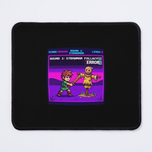 Item preview, Retro Arcade Strawman Logical Fallacy Game designed and sold by DuckOddity.