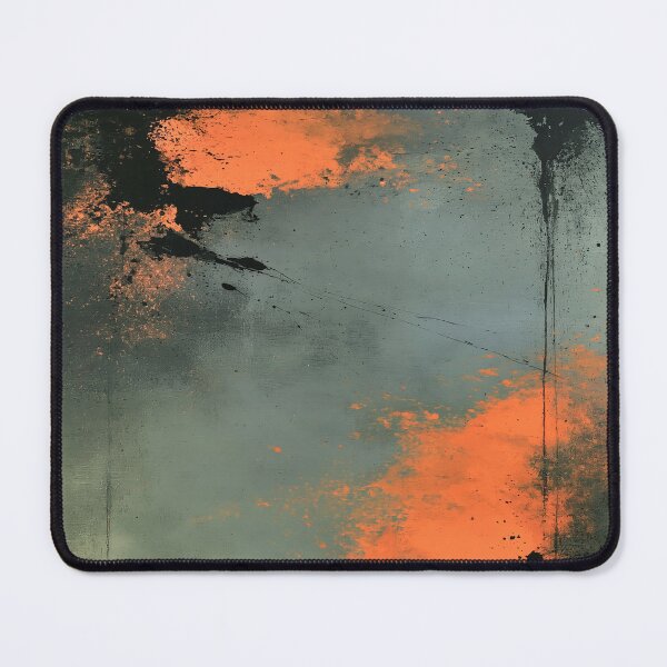 Item preview, Moody Teal & Ember Abstract No.3 | Textured Art designed and sold by SlowRegardArt.
