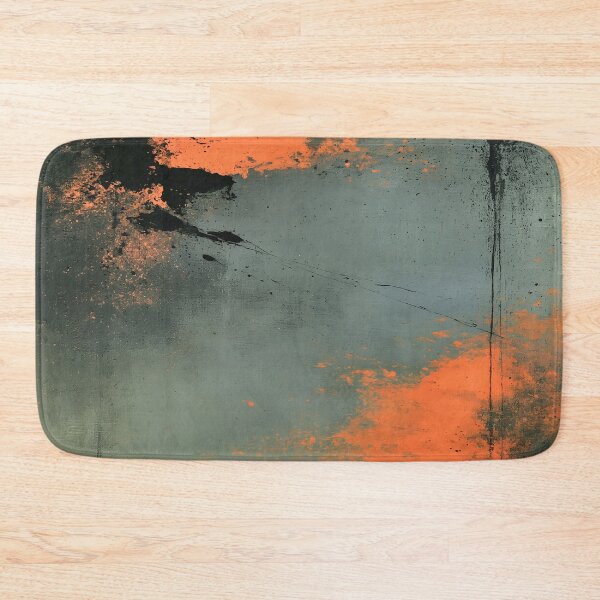 Item preview, Moody Teal & Ember Abstract No.3 | Textured Art designed and sold by SlowRegardArt.