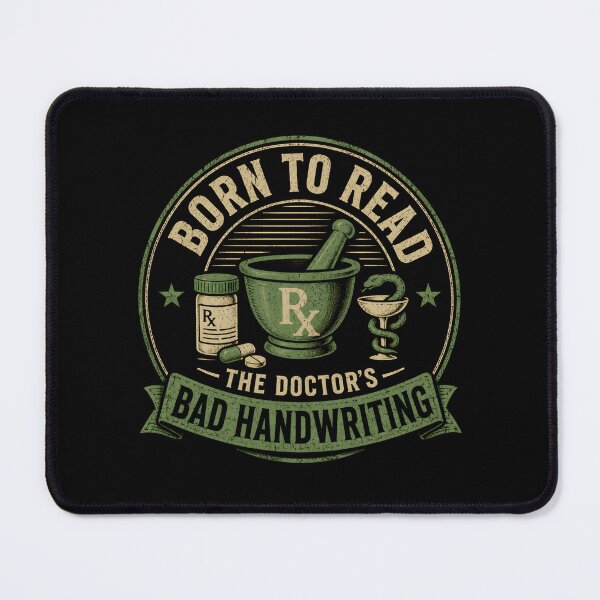Item preview, Born to Read the Doctor's Bad Handwriting designed and sold by DemureArtsy.