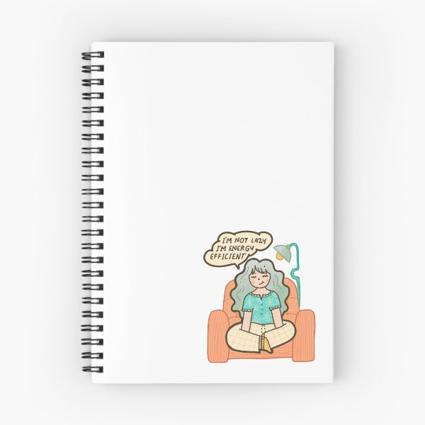 Item preview, Funny Lazy Girl Illustration — I'm Not Lazy I'm Energy Efficient Kawaii Humor Gift designed and sold by Wakame Store.