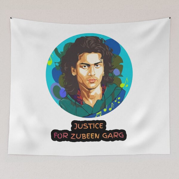 Item preview, Zubeen Garg Heartthrob of Assam - Artistic Tribute Portrait designed and sold by ExploreAura Studio.