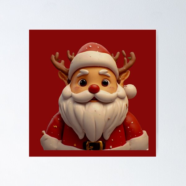 Item preview, Deep colors Santa reindeer with dove love designed and sold by Jsw-speedartja.
