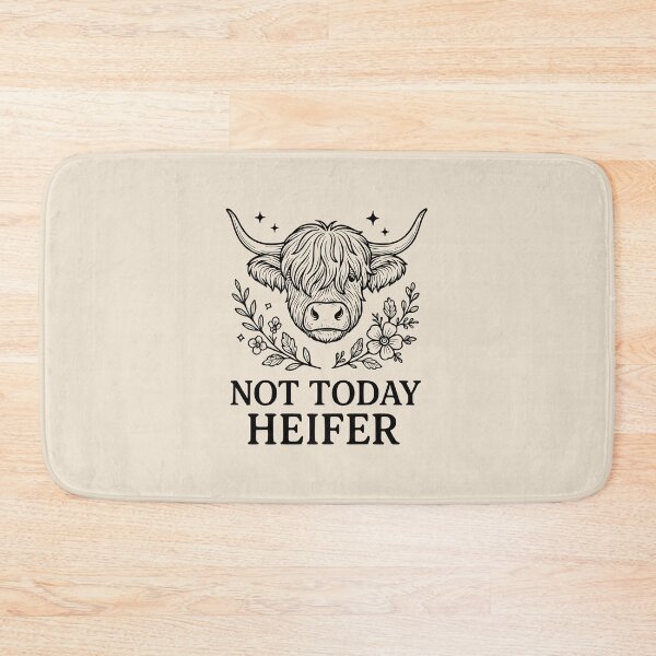 Item preview, Not Today Heifer Shirt | Funny Highland Cow Graphic Tee | Sassy Farm Girl Cottagecore Design designed and sold by Little Foot Farm Merch Shop.