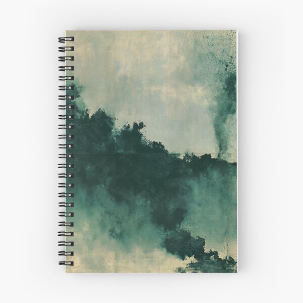 Item preview, Moody Teal Landscape Abstract No.4 | Textured Art designed and sold by SlowRegardArt.