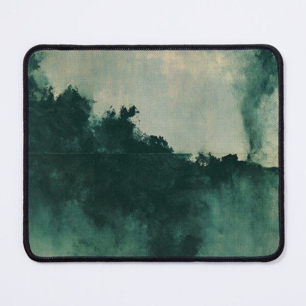 Item preview, Moody Teal Landscape Abstract No.4 | Textured Art designed and sold by SlowRegardArt.