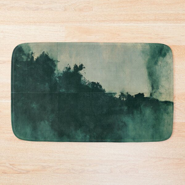 Item preview, Moody Teal Landscape Abstract No.4 | Textured Art designed and sold by SlowRegardArt.