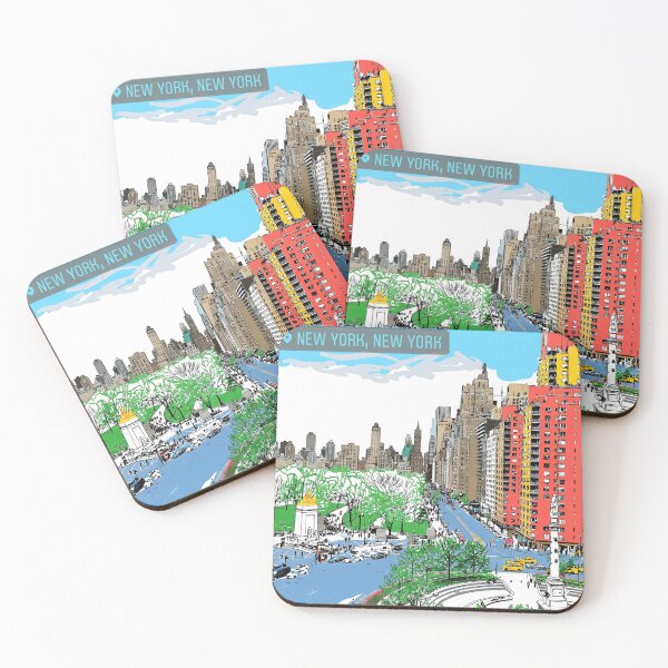 Item preview, New York City Columbus Circle Cityscape designed and sold by bewitchedcuties.