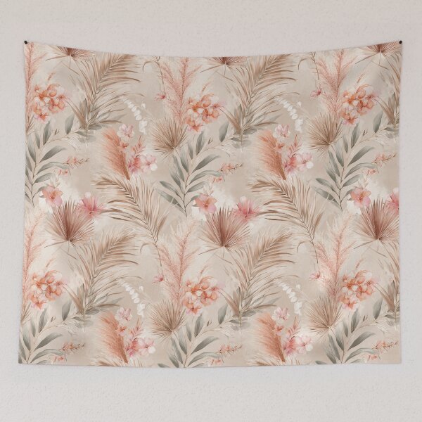 Item preview, Dreamy Neutral Floral Cottagecore Pattern designed and sold by Queen Faceless Designs.