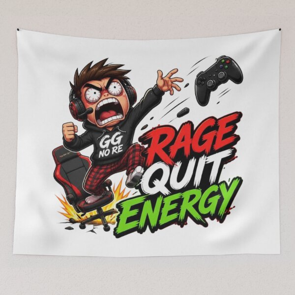 Item preview, Rage Quit Energy Funny Gaming Sticker designed and sold by Stylestickers55.