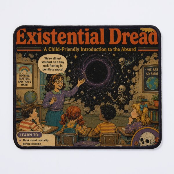 Item preview, Let’s Normalize Existential Dread – Retro Dark Humor Absurdist Vintage Design designed and sold by 4TinyPaws.