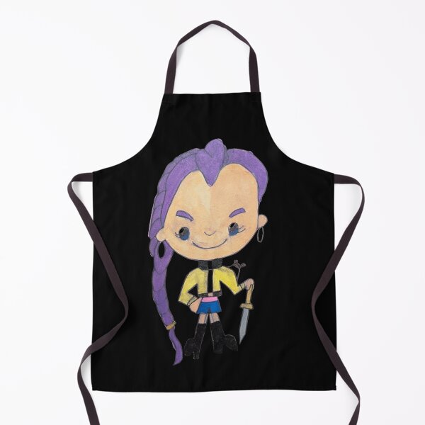 Item preview, Cute Purple Braid Chibi Warrior Girl Art designed and sold by SketchesByJeevi.