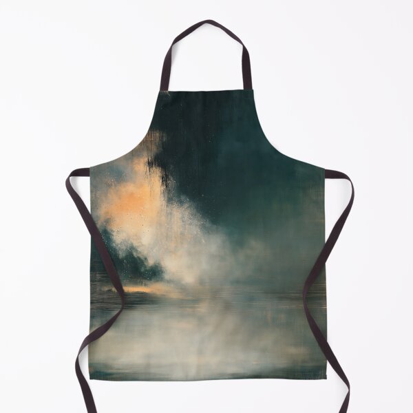 Item preview, Golden Light in Teal Darkness No.6 | Textured Abstract designed and sold by SlowRegardArt.