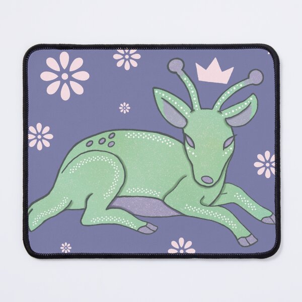 Item preview, Alien Doe — Whimsical Green Deer with Antenna Folk Art Illustration designed and sold by Whimsy Moth .